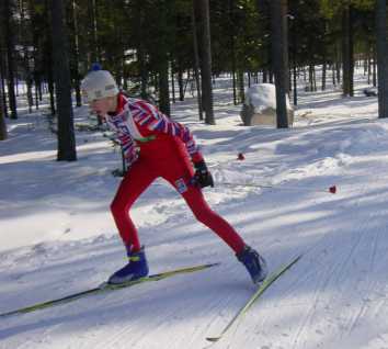 Elisabeth Lfgren ger sig ut p andra strckan